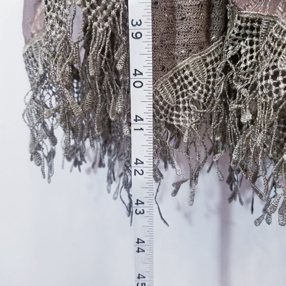 John Fashion Linen Blend Fairy Floral Dress Crochet Knit - Picture 11 of 13